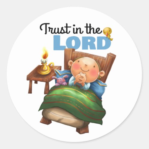 Trust in the Lord comfort kid sticker page
