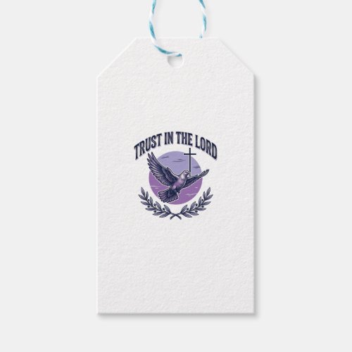 Trust in the Lord Dove Christian T-Shirt Design_1 Gift Tags