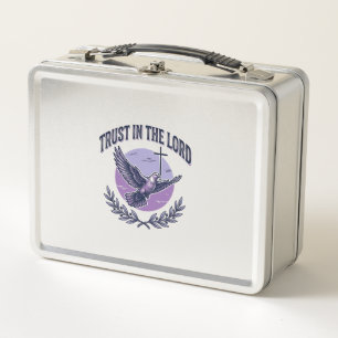 Trust in the Lord Dove Christian T-Shirt Design_1 Metal Lunch Box