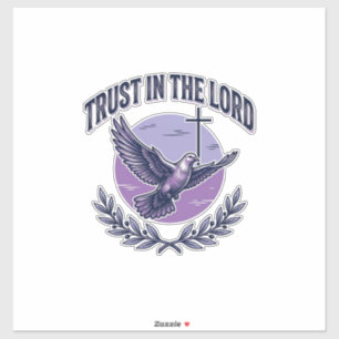 Trust in the Lord Dove Christian T-Shirt Design_1 Sticker