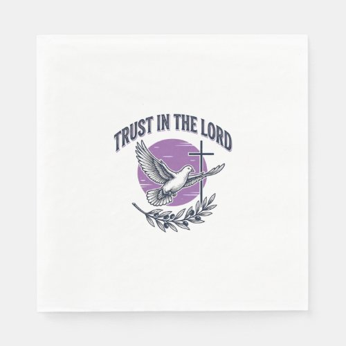Trust in the Lord Dove Christian T-Shirt Design (2 Napkins