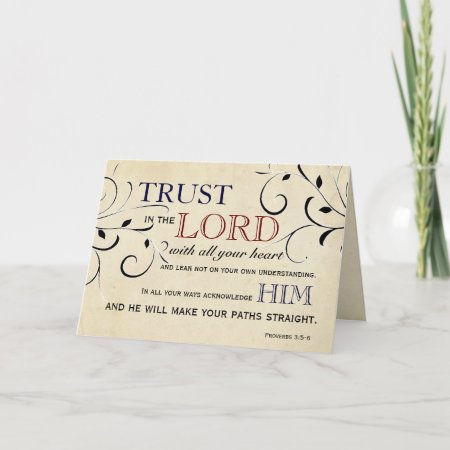 Trust In The Lord Encouragement Card