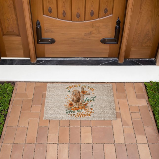 Trust In The Lord...  Fiber Doormat (Insitu (Outdoor))