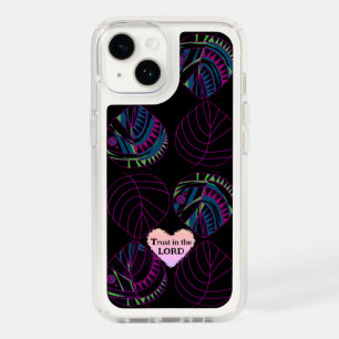 Trust In The Lord Fish Leaves Black Multicolour 1 Speck iPhone 14 Case