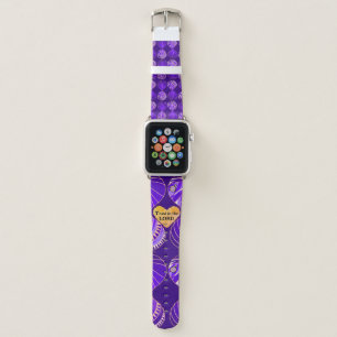 Trust In The Lord Fish Leaves Purple Peach Apple Watch Band
