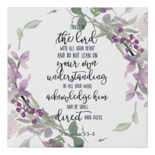 Trust In The Lord With All Your Heart Wall Art & Décor | Zazzle