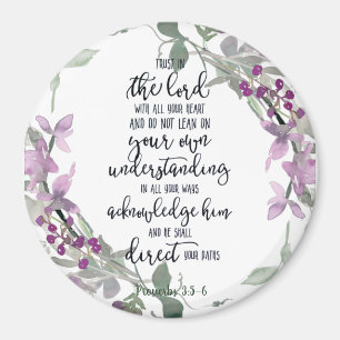 Trust in the Lord floral Magnet