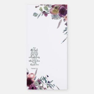 Trust in the Lord floral   Magnetic Notepad