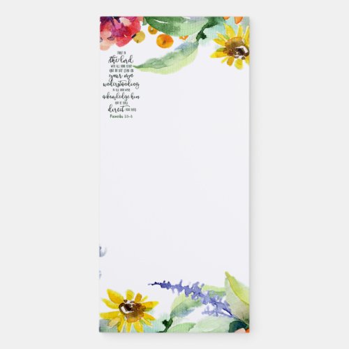 Trust in the Lord floral  Magnetic Notepad