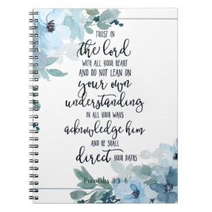 Trust in the Lord floral Notebook