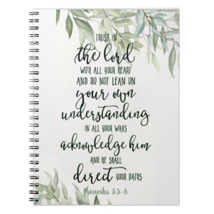 Trust in the Lord floral Notebook