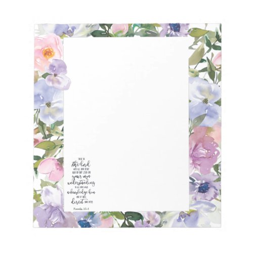 Trust in the Lord floral   Notepad