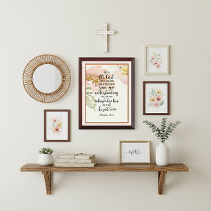 Trust in the Lord floral Plaque