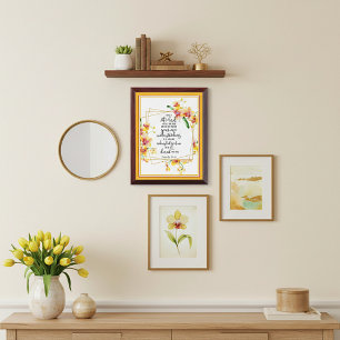 Trust in the Lord floral Plaque