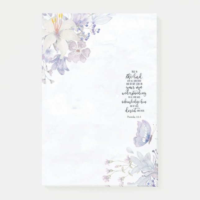 Trust in the Lord floral  Post-it Notes (Front)
