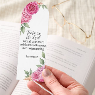 Trust in The Lord Floral Scripture Bookmark