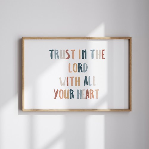Trust in the lord kids bible poster