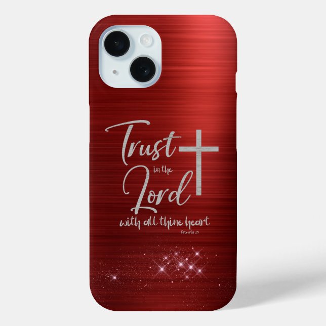 Trust in the Lord KJV Bible Verse iPhone 12 Case (Back)