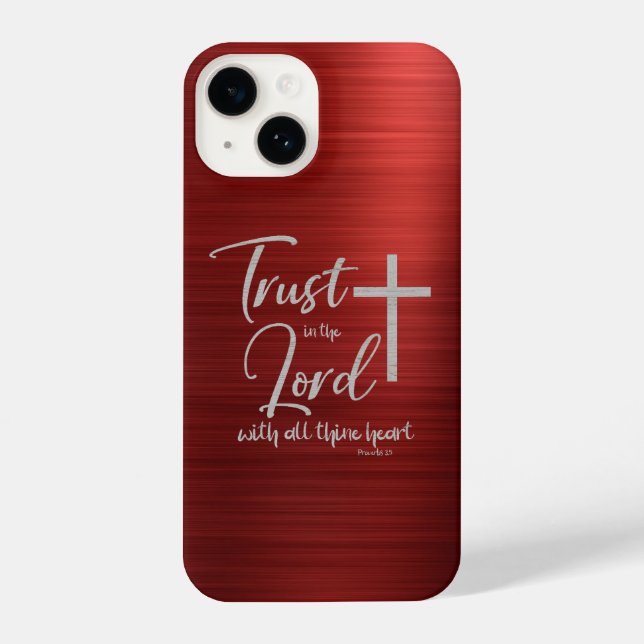Trust in the Lord KJV Bible Verse iPhone Case (Back)