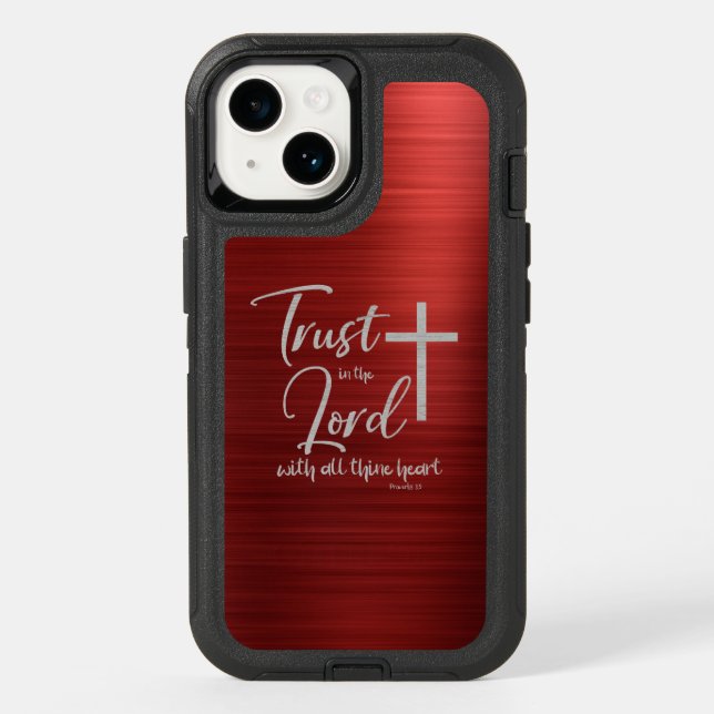 Trust in the Lord KJV Bible Verse iPhone OtterBox (Back)