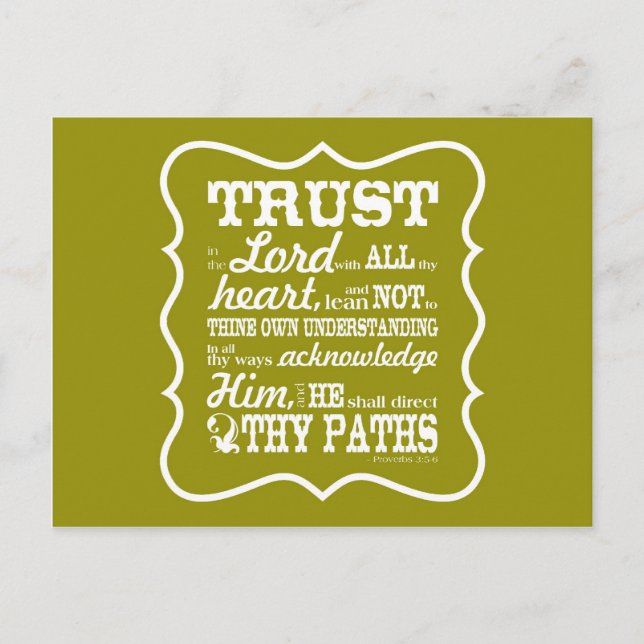 Trust in the Lord Postcard (Front)