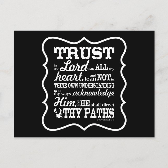 Trust in the Lord Postcard (Front)
