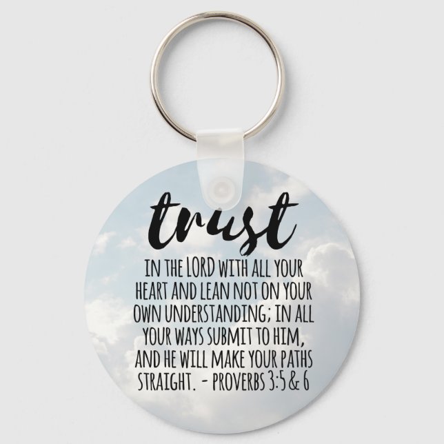Trust in the Lord Proverbs 3:5-6 Keychain (Front)