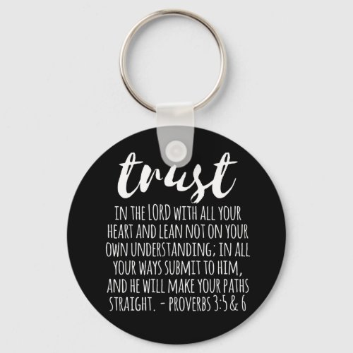 Trust in the Lord Proverbs 35_6 Keychain