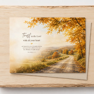 Trust in the Lord   Proverbs 3:5-6 Scripture Card