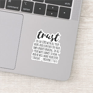 Trust in the Lord Proverbs 3:5-6 Sticker