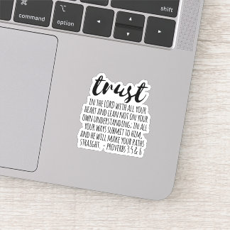 Trust in the Lord Proverbs 3:5-6 Sticker