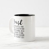 Trust in the Lord Proverbs 3:5-6 Two-Tone Coffee Mug (Front Left)