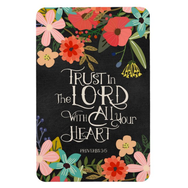 Trust in the Lord, Proverbs 3:5, Flexible Magnet (Vertical)