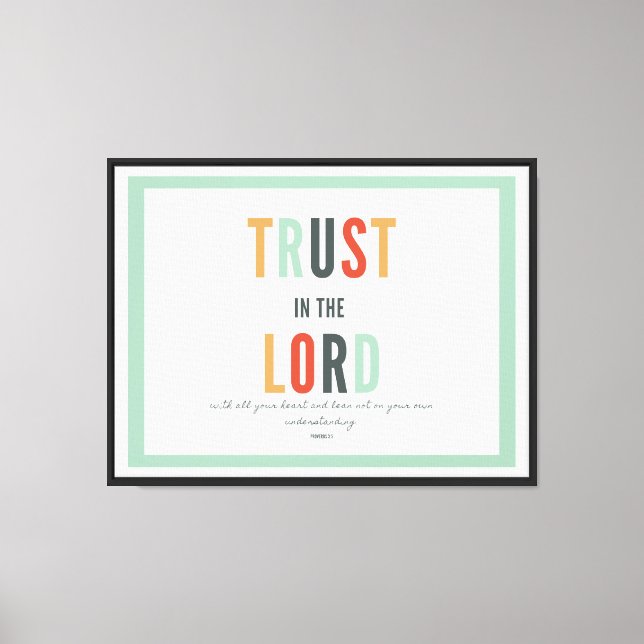 Trust in the Lord – Proverbs 3:5 | Wall Art (Front)
