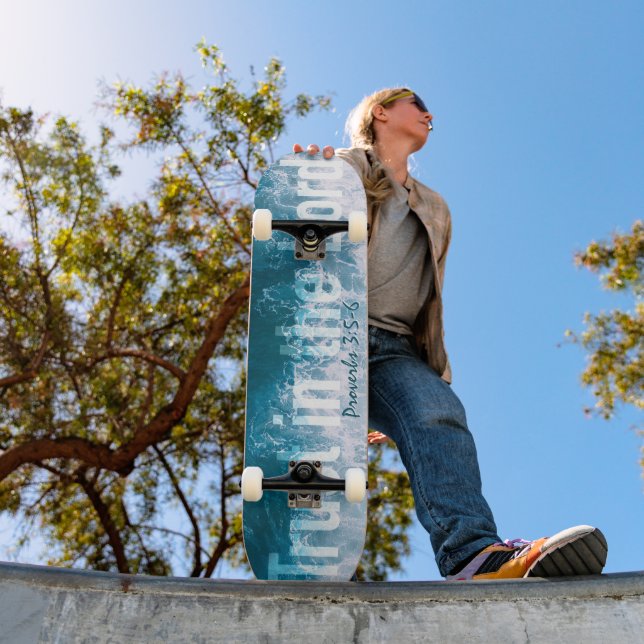 Trust in the Lord Proverbs 3 Ocean waves Skateboard (Outdoor 1)