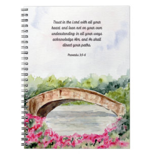 Trust in the Lord Proverbs Bible Verse Notebook