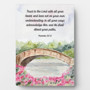 Trust in the Lord Proverbs Bible Verse Sign 5x7 Plaque