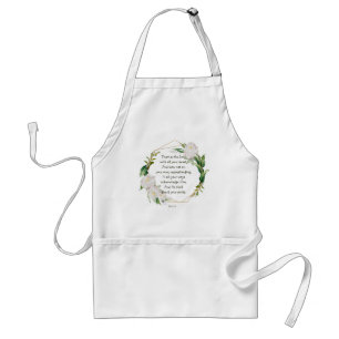 Trust in the Lord Scripture Flower Wreath Adult Apron