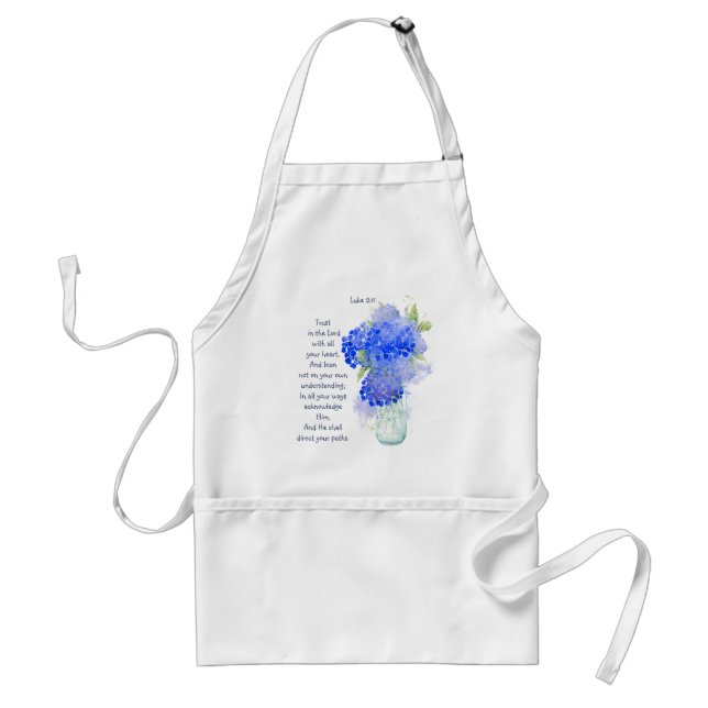 Trust in the Lord Scripture Garden or Kitchen Adult Apron (Front)