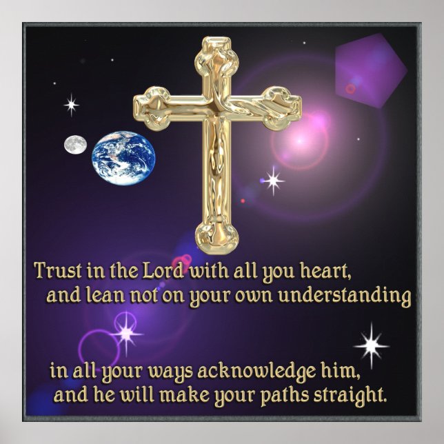 Trust in the Lord scripture Poster (Front)