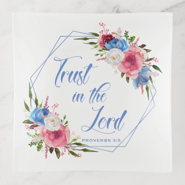 Trust In The Lord Trinket Tray (Front)