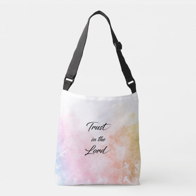 Trust in the Lord Watercolor Tote Bag (Front)