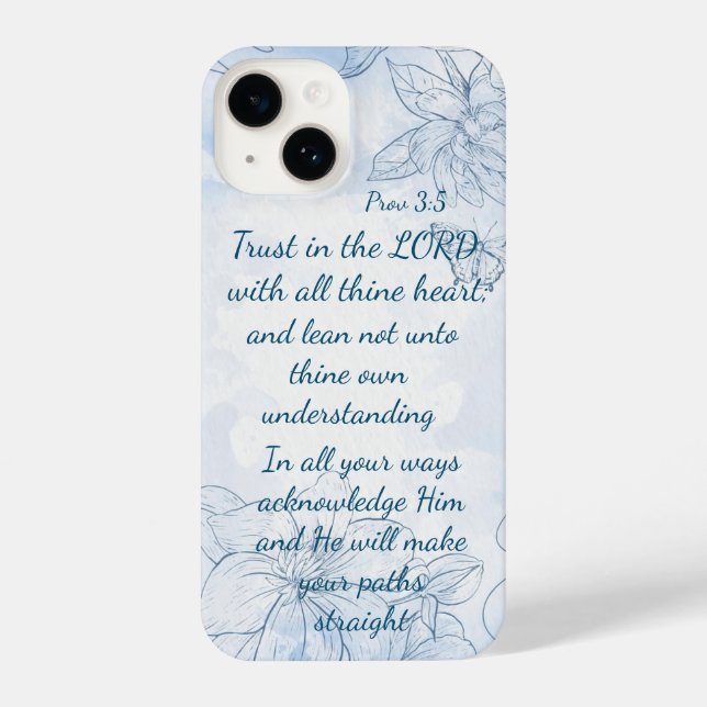 Trust in the LORD with all thine heart; and lean   iPhone Case (Back)
