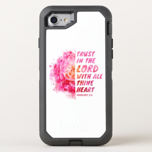 Trust in the Lord with All Thine Heart Faith Verse OtterBox Defender iPhone SE87 Case