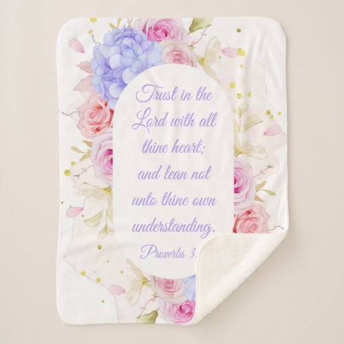 Trust in the Lord with All Thine Heart Sherpa Blanket
