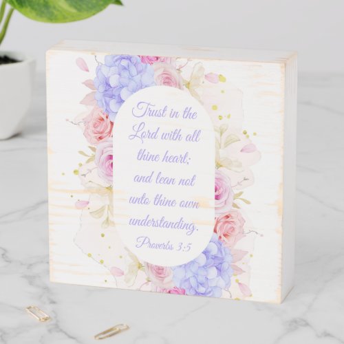 Trust in the Lord with All Thine Heart Wooden Box Sign