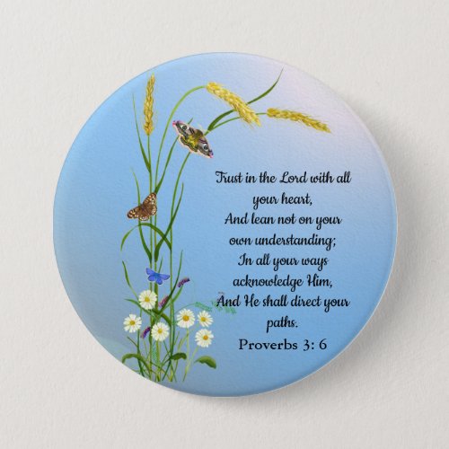 Trust in the Lord with all your heart Bible Verse Button