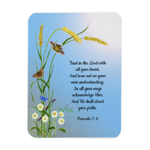 Trust in the Lord with all your heart Bible Verse Magnet