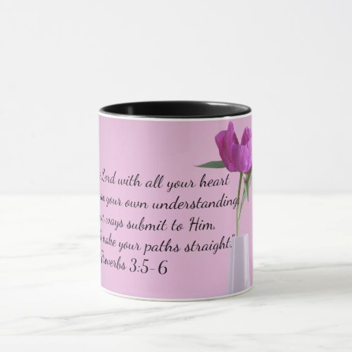 Trust In The Lord With All Your Heart Bible Verse Mug