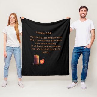 Trust in the Lord with all your Heart Fleece Blanket
